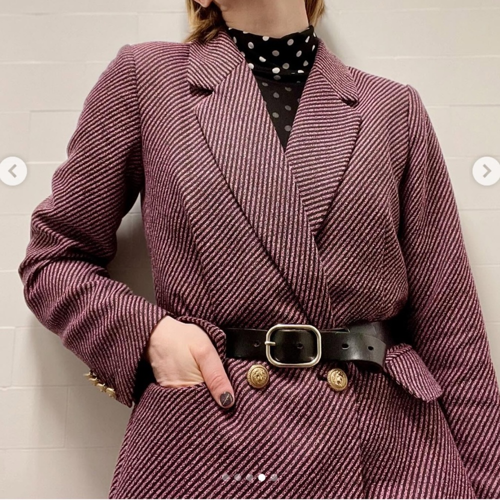 Rachel Zoe purple Striped Blazer
